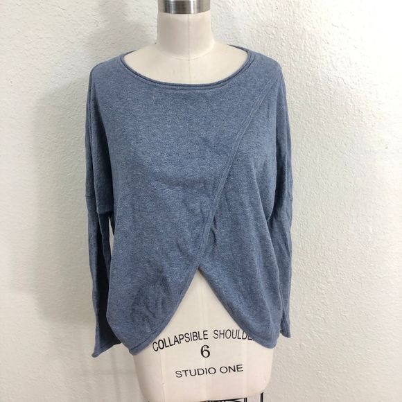Skunk Funk Sweater Sz 2 Blue Heathered Long Sleeve - Picture 1 of 6